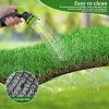 3FTX10FT Outdoor Artificial Grass Runner Rug, Thick Realistic Fake Grass Roll Decor Patio Balcony Garden Lawn, Dog Pets Turf Drain Mat