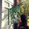 German Rex Cat By the Christmas Tree House Flag Large Porch Sleeve Pole Decorative Outside Yard Banner Artwork Wall Hanging, Polyester, House Size