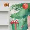 Ural Rex Cat By the Christmas Tree House Flag Large Porch Sleeve Pole Decorative Outside Yard Banner Artwork Wall Hanging, Polyester, House Size