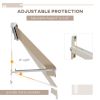 Outsunny 6' Drop Arm Manual Retractable Window Awning Sun Shade Shelter for Patio Balcony Outdoor, Aluminum, Cream White