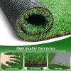 2FTX10FT Outdoor Artificial Grass Runner Rug, Thick Realistic Fake Grass Roll Decor Patio Balcony Garden Lawn, Dog Pets Turf Drain Mat