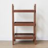 Walnut Color Oak Storage Bench, 3-Tier Beech Wood Shoe Rack for Entryway, Premium Storage Organizer for Bathroom, Living Room, Bedroom, Hallway, Patio