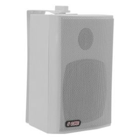 5 Core Outdoor Speakers Stereo In Wall Speaker Pair 100W Peak Passive Outside Surface Mount Wired Waterproof Patio House Garage Indoor Exterior Audio (Style: 2Pcs 20W Pair White (Steel))