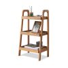 Qokori Storage Bench, 3-Tier Beech Wood Shoe Rack for Entryway, Premium Storage Organizer for Bathroom, Living Room, Bedroom, Hallway, Patio, Kitchen
