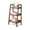 Qokori Storage Bench, 3-Tier Beech Wood Shoe Rack for Entryway, Premium Storage Organizer for Bathroom, Living Room, Bedroom, Hallway, Patio, Kitchen