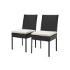 Patio PE Chairs with Cushions for Garden and Backyard