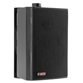 5 Core Outdoor Speakers Stereo In Wall Speaker Pair 100W Peak Passive Outside Surface Mount Wired Waterproof Patio House Garage Indoor Exterior Audio (Style: 20W Pair Black (Steel))