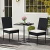 Patio PE Chairs with Cushions for Garden and Backyard