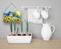 NEW Sunflowers in Watercolor Wall or Door Hanging Prints Aluminum Metal Sign Kitchen Wall Bar Bathroom Plaque Home Decor, 8HX12W, Multicolor
