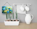 NEW Hydrangeas in Watercolor Wall or Door Hanging Prints Aluminum Metal Sign Kitchen Wall Bar Bathroom Plaque Home Decor, 8HX12W, Multicolor