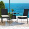 Patio PE Chairs with Cushions for Garden and Backyard